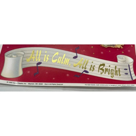 Vintage Window Decorations - Silent Night - Spiritual Clings - Lord Theme New - Picture 2 of 9